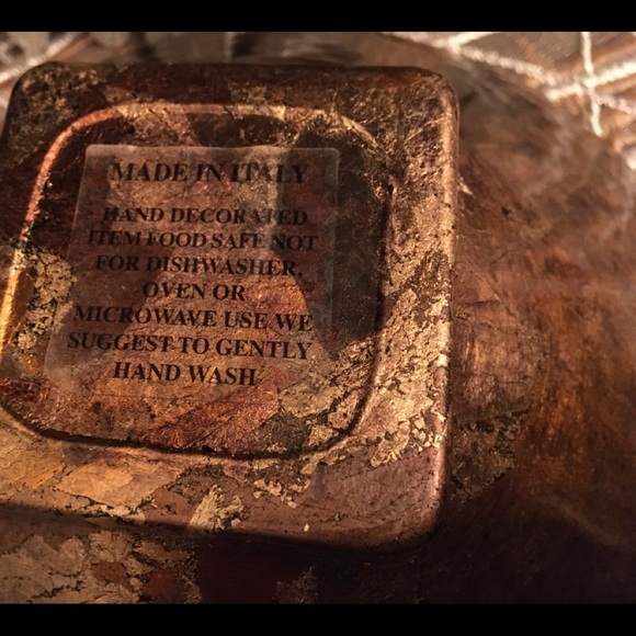 Italian Hand Decorated Fall Holiday Trinket Dish - Picture 3 of 4